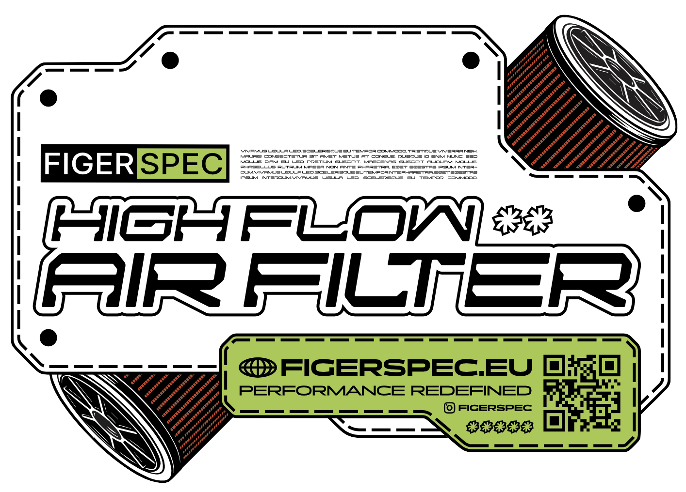 FigerSpec High Flow Air Filters
