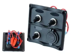 Panel przełączników 12V SPST/ON-OFFx3, 2xUSB, 2B 15A IP68 największy sklep tuningowy w Polsce!