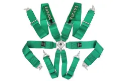 Pasy sportowe 6p 3" Zielone Takata Replica harness największy sklep tuningowy w Polsce!