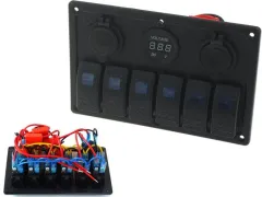 Przełącznik ON-OFFx5, 1xZ, 2xUSB 3.1A , 2xB 15A Niebieski największy sklep tuningowy w Polsce!