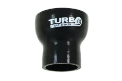 Redukcja silikonowa prosta TurboWorks Czarne 38-40mm