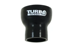 Redukcja silikonowa prosta TurboWorks Czarne 67-80mm