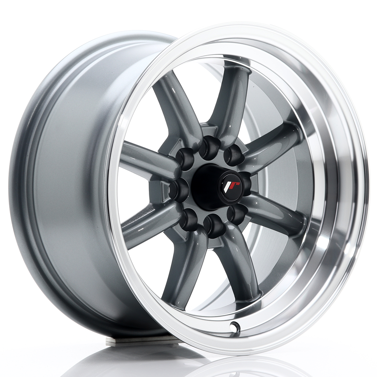 Felga JR Wheels JR19 15x8 4x100/4x114,3 ET0 Gun Metal w/ Machined Lip największy sklep tuningowy w Polsce!