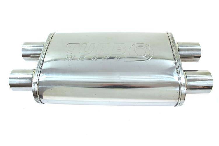 Tłumik Środkowy 57mm (2.25 cala) TurboWorks 304SS 355mm największy sklep tuningowy w Polsce!