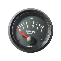 Wskaźnik ciśnienia oleju VDO 5 Bar 52mm 12V - GRUBYGARAGE - Sklep Tuningowy