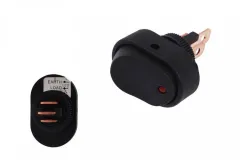 Włącznik Oval ON-OFF 3PIN Red największy sklep tuningowy w Polsce!
