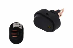 Włącznik Oval ON-OFF 3PIN Yellow największy sklep tuningowy w Polsce!