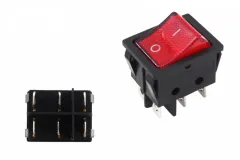 Włącznik rocker 6 PIN Red największy sklep tuningowy w Polsce!