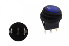 Włącznik Round ON-OFF 3PIN Blue największy sklep tuningowy w Polsce!