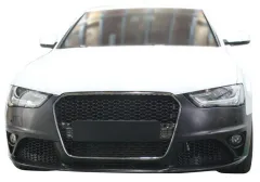 Zderzak przedni + Grill Chrom-Czarny Audi A4 B8 13-16 RS4 Style największy sklep tuningowy w Polsce!