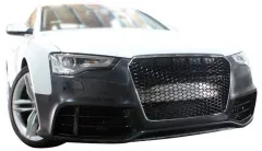 Zderzak przedni + Grill Czarny Audi A5 8T 13-16 RS5 Style największy sklep tuningowy w Polsce!
