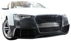 Zderzak przedni + Grill Czarny Audi A5 8T 13-16 RS5 Style