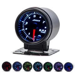 Zegar wskaźnik ADDCO 52mm Obrotomierz 7 kolorów LED 8000RPM największy sklep tuningowy w Polsce!