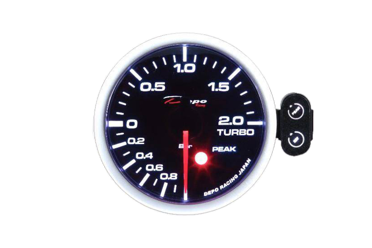 Zegar Wskaźnik Depo PK 52mm Doładowanie Turbo Electric -1 do 2 BAR największy sklep tuningowy w Polsce!