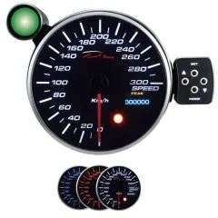 Zegar Wskaźnik Depo PK DUAL 115mm Prędkościomierz KM/H największy sklep tuningowy w Polsce!