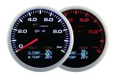 Zegar Depo WA 4w1 60mm Ciśnienie Temperatura Olej Woda Volt największy sklep tuningowy w Polsce!