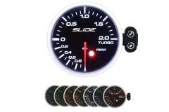 Zegar Wskaźnik Slide PK-SC 52mm Doładowanie Boost Turbo Electric -1 do 2 BAR największy sklep tuningowy w Polsce!