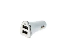 Ładowarka samochodowa 12-24V 2xUSB 2.4A Biały Typ 1 największy sklep tuningowy w Polsce!