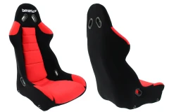 Fotel Sportowy Bimarco Cobra Welur Black/Red - GRUBYGARAGE - Sklep Tuningowy