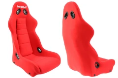 Fotel Sportowy Bimarco Cobra Welur Red - GRUBYGARAGE - Sklep Tuningowy