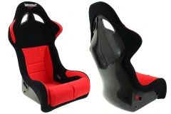 Fotel Sportowy Bimarco Futura Welur Black/Red FIA - GRUBYGARAGE - Sklep Tuningowy