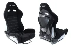 Fotel sportowy SLIDE X3 zamsz Black L największy sklep tuningowy w Polsce!