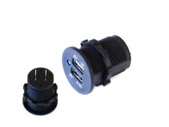 Gniazdo 12/24V 2xUSB (1x1A,1x2.1A), 1xLED największy sklep tuningowy w Polsce!