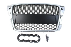 GRILL AUDI A3 8P RS-STYLE SILVER-BLACK (07-12) - GRUBYGARAGE - Sklep Tuningowy