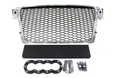 GRILL AUDI A4 B8 RS-STYLE CHROME-BLACK (08-12) PDC