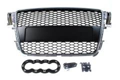GRILL AUDI A5 8T RS-STYLE CHROME-BLACK (07-10) PDC - GRUBYGARAGE - Sklep Tuningowy