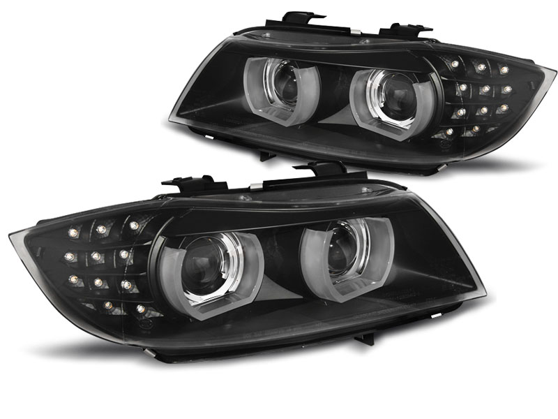 Lampy Xenon Headlights Led Drl Black Afs Fits Bmw E90/E91 09-11 - Grubygarage - Największy Sklep Tuningowy W Polsce!