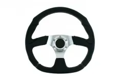 Kierownica sportowa Pro 350mm offset:0mm (płaska) Skóra Czarna największy sklep tuningowy w Polsce!