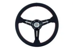 Kierownica sportowa Pro 350mm offset:60mm Skóra Czarna największy sklep tuningowy w Polsce!