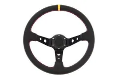Kierownica sportowa Pro 350mm offset:80mm (głęboka) Carbon Yellow największy sklep tuningowy w Polsce!
