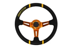 Kierownica sportowa Pro 350mm offset:80mm (głęboka) Skóra Czarna największy sklep tuningowy w Polsce!