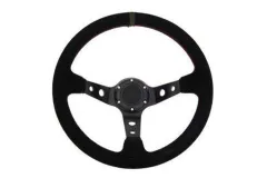 Kierownica sportowa Pro 350mm offset:80mm (głęboka) Zamszowa Czarna największy sklep tuningowy w Polsce!
