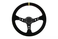 Kierownica sportowa Pro 350mm offset:80mm (głęboka) Zamszowa Yellow największy sklep tuningowy w Polsce!