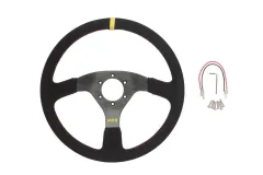 Kierownica sportowa RRS VELOCE 350mm offset:0mm żółty pasek największy sklep tuningowy w Polsce!