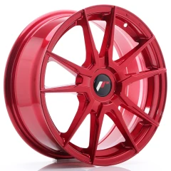 JR Wheels JR21 17x7 ET35-40 Blank Platinium Red