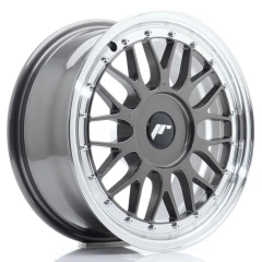 JR Wheels JR23 16x7 ET20-45 BLANK Hyper Gray w/Machined Lip