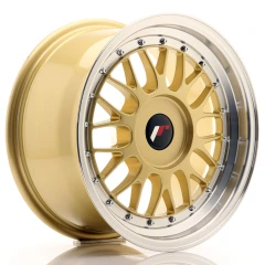 JR Wheels JR23 16x8 ET20-45 BLANK Gold w/Machined Lip