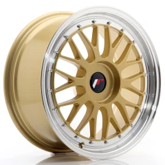 JR Wheels JR23 18x8 ET30-45 BLANK Gold w/Machined Lip