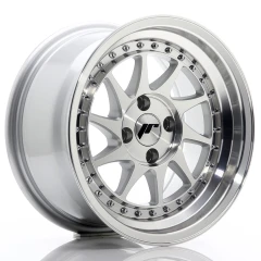 JR Wheels JR26 15x8 ET5 4x100 Silver Machined Face