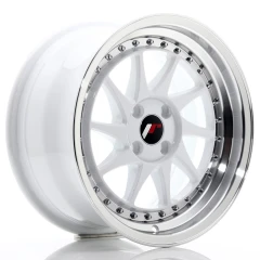 JR Wheels JR26 16x8 ET30 4x100 White w/Machined Lip