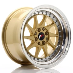 JR Wheels JR26 16x9 ET20 4x100/108 Gold w/Machined Lip