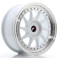 JR Wheels JR26 17x8 ET20-35 BLANK White w/Machined Lip