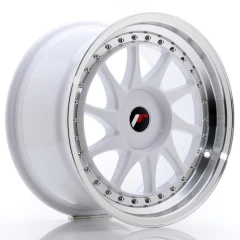 JR Wheels JR26 17x9 ET20-35 BLANK White w/Machined Lip