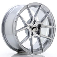 JR Wheels JR30 17x8 ET20-40 5H BLANK Silver Machined Face