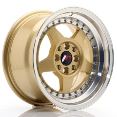 JR Wheels JR6 15x8 ET25 4x100/108 Gold w/Machined Lip