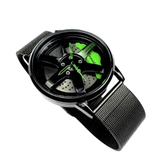 Zegarek 40mm Felga Rays JDM 3D Stal nierdzewna Prezent Zielony